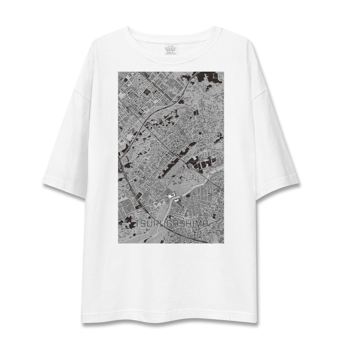 【鶴ヶ島(埼玉県)】地図柄ビッグシルエットTシャツ