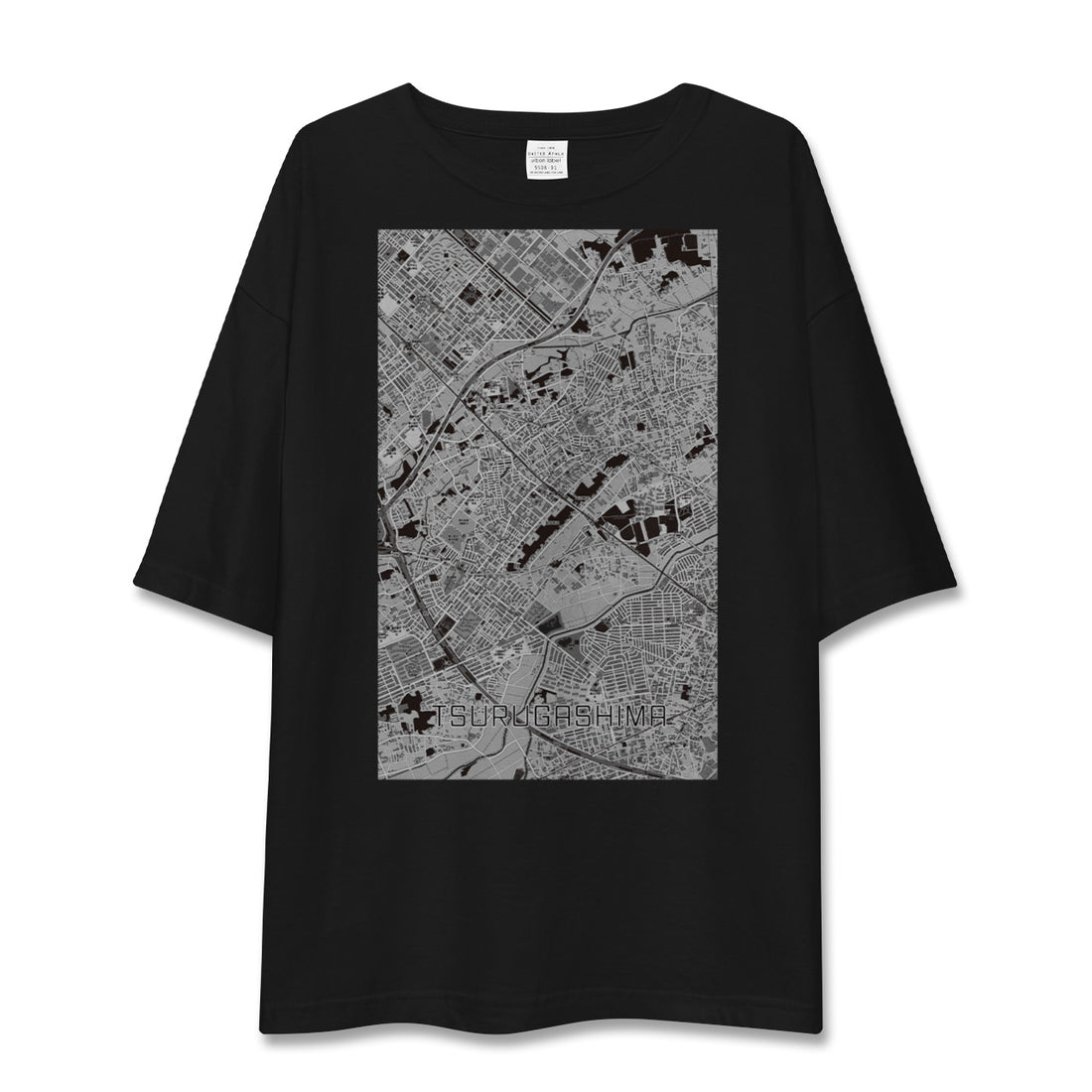 【鶴ヶ島(埼玉県)】地図柄ビッグシルエットTシャツ