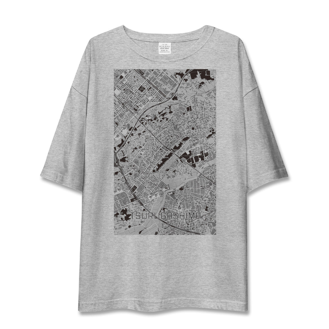 【鶴ヶ島（埼玉県）】地図柄ビッグシルエットTシャツ