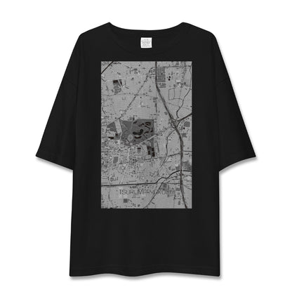 【鶴見緑地（大阪府）】地図柄ビッグシルエットTシャツ