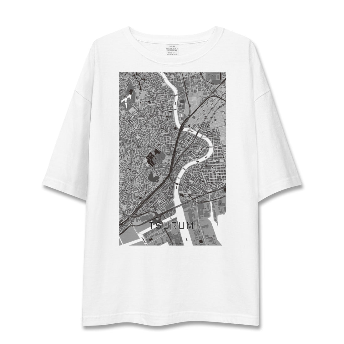 【鶴見(神奈川県)】地図柄ビッグシルエットTシャツ