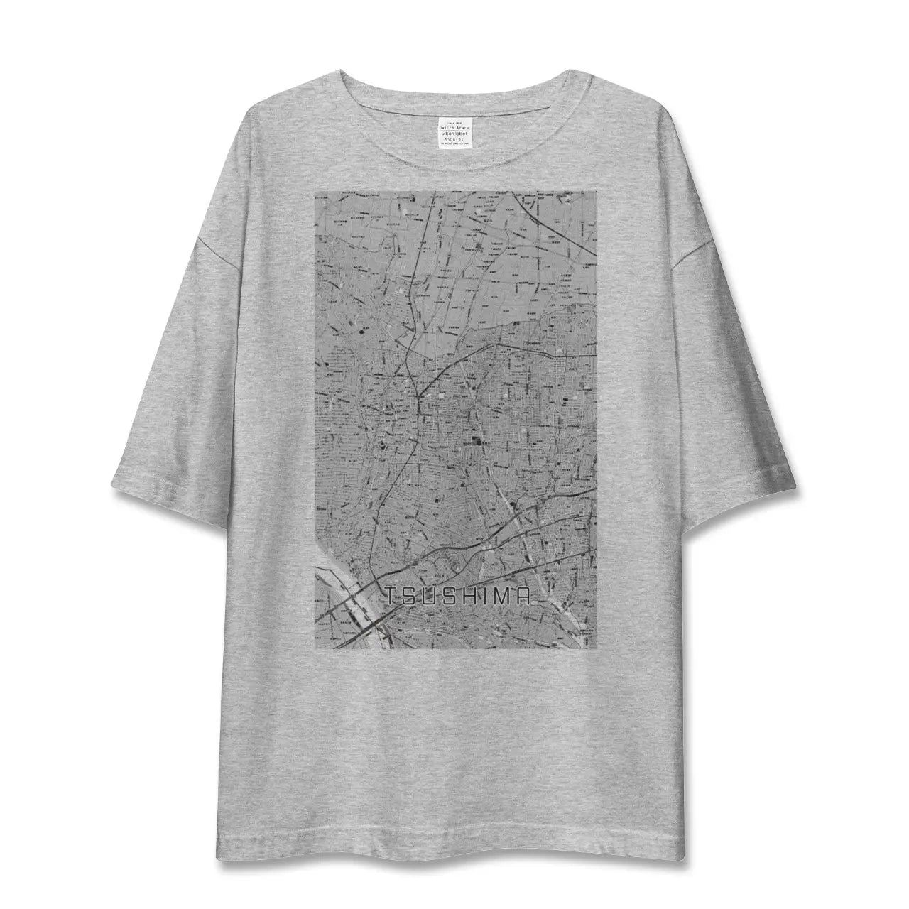 【津島（愛知県）】地図柄ビッグシルエットTシャツ
