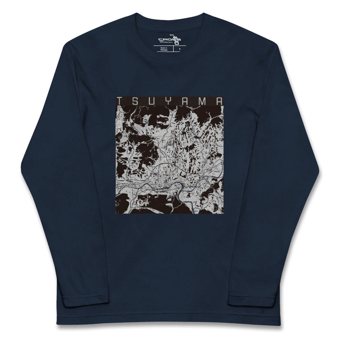 【津山(岡山県)】地図柄ロングスリーブTシャツ