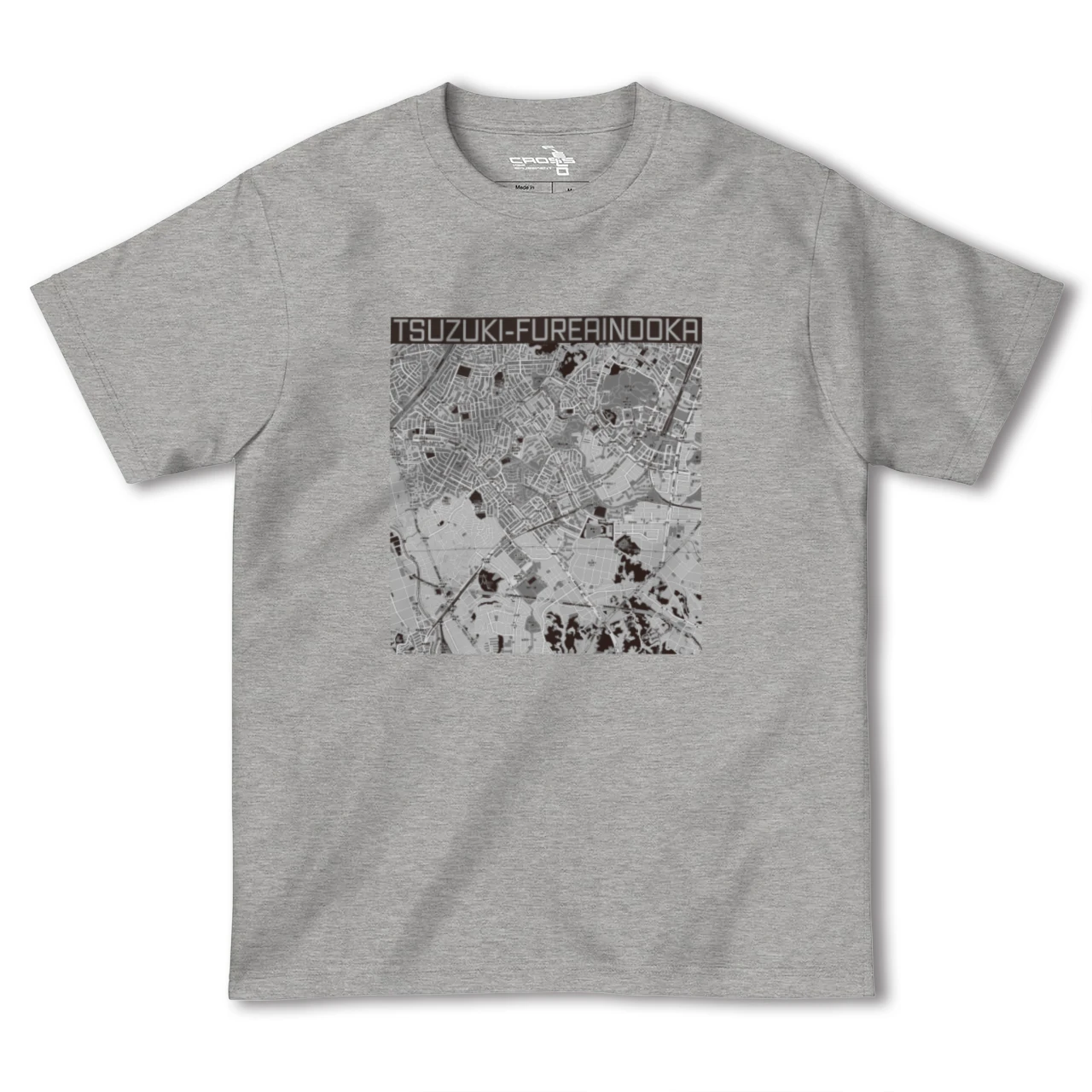【都筑ふれあいの丘（神奈川県）】地図柄ヘビーウェイトTシャツ
