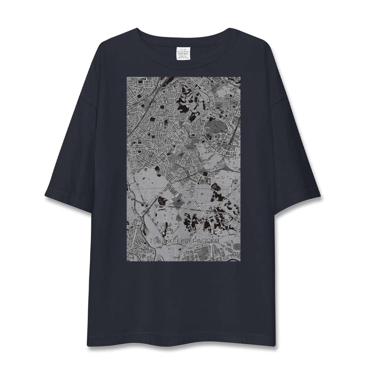 【都筑ふれあいの丘（神奈川県）】地図柄ビッグシルエットTシャツ