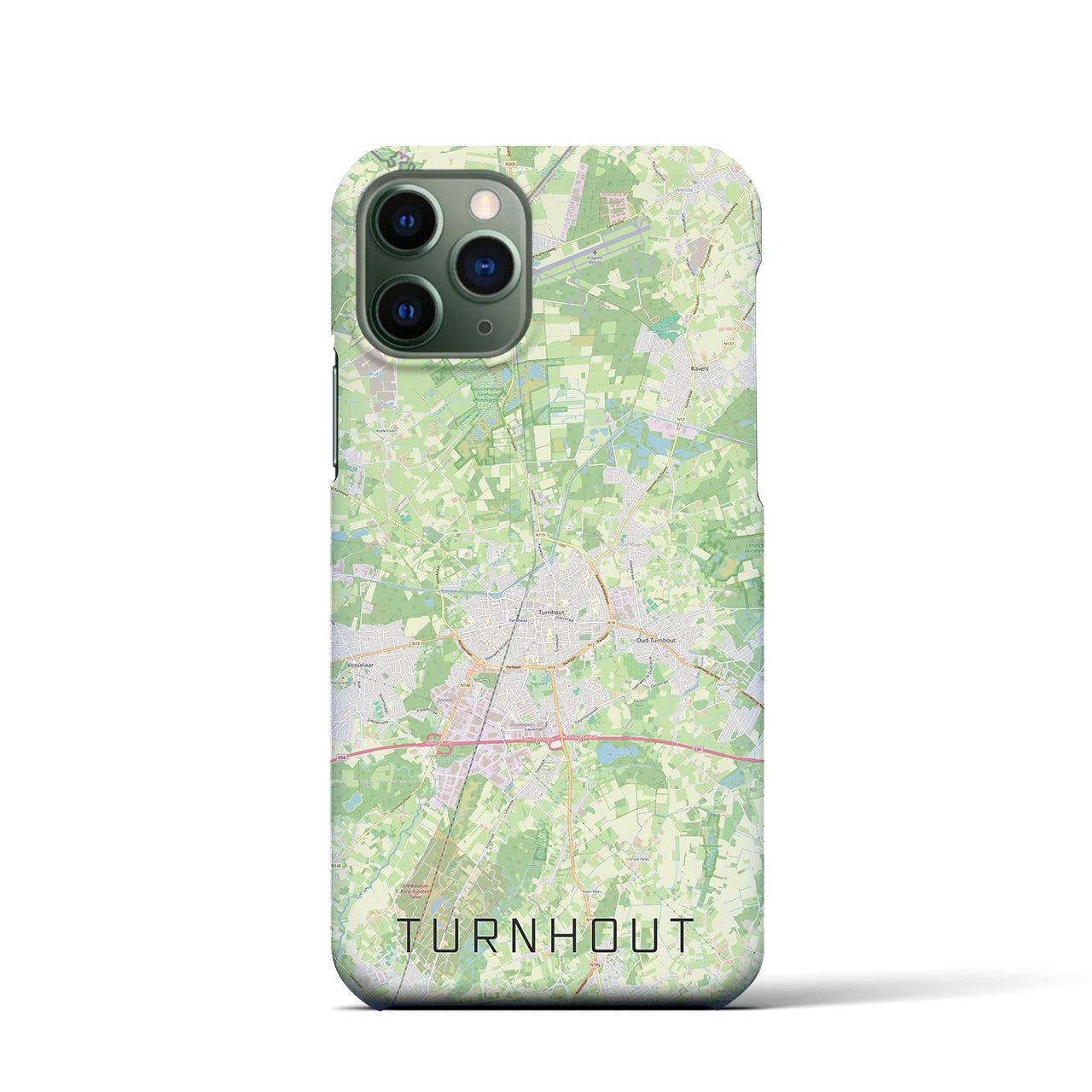 【トゥルンハウト】地図柄iPhoneケース（バックカバータイプ・ナチュラル）iPhone 11 Pro 用