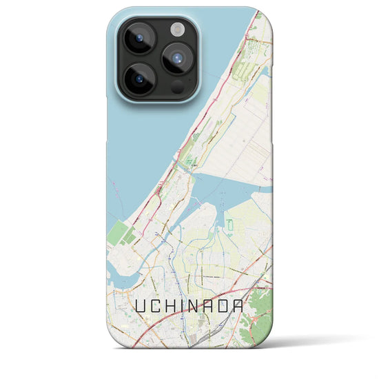 【内灘】地図柄iPhoneケース（バックカバータイプ・ナチュラル）iPhone 15 Pro Max 用