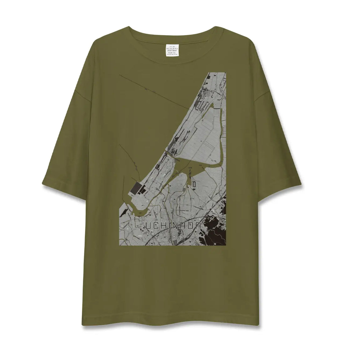 【内灘(石川県)】地図柄ビッグシルエットTシャツ