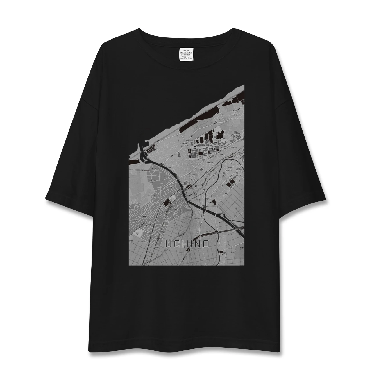 【内野（新潟県）】地図柄ビッグシルエットTシャツ