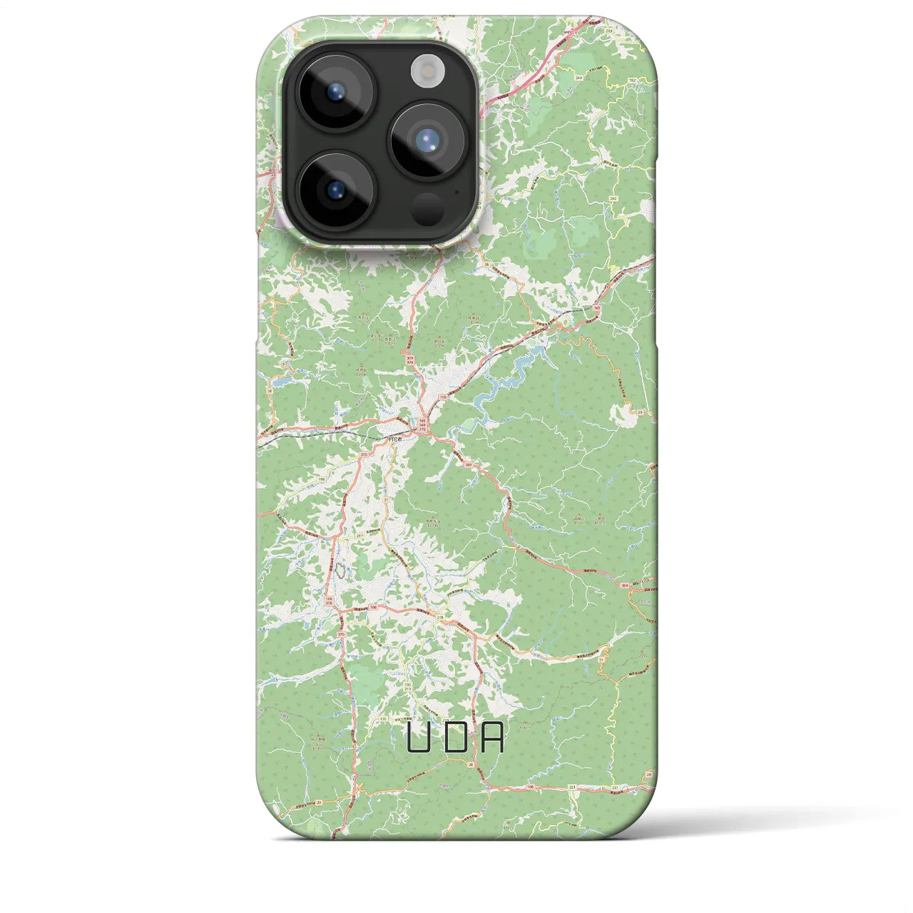 【宇陀】地図柄iPhoneケース（バックカバータイプ・ナチュラル）iPhone 15 Pro Max 用
