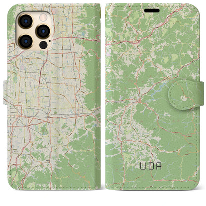 【宇陀（奈良県）】地図柄iPhoneケース（手帳タイプ）ナチュラル・iPhone 12 Pro Max 用