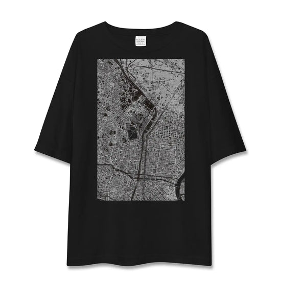 【上野（東京都）】地図柄ビッグシルエットTシャツ