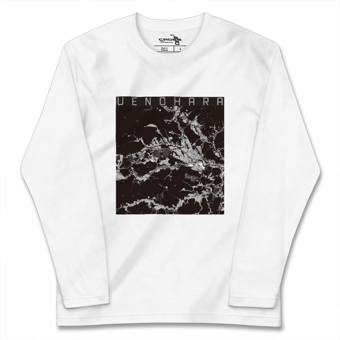 【上野原(山梨県)】地図柄ロングスリーブTシャツ