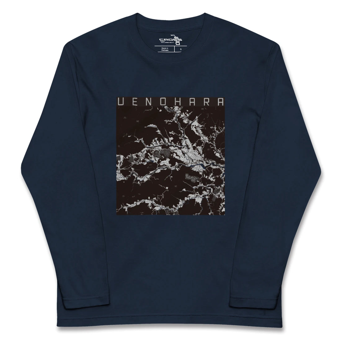 【上野原(山梨県)】地図柄ロングスリーブTシャツ