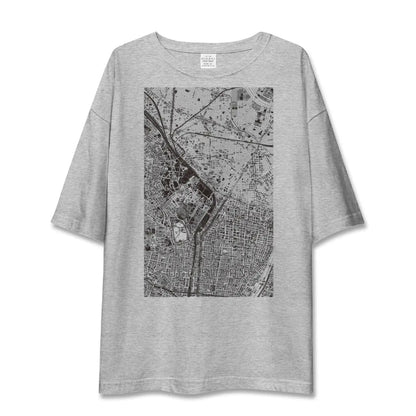 【鶯谷（東京都）】地図柄ビッグシルエットTシャツ