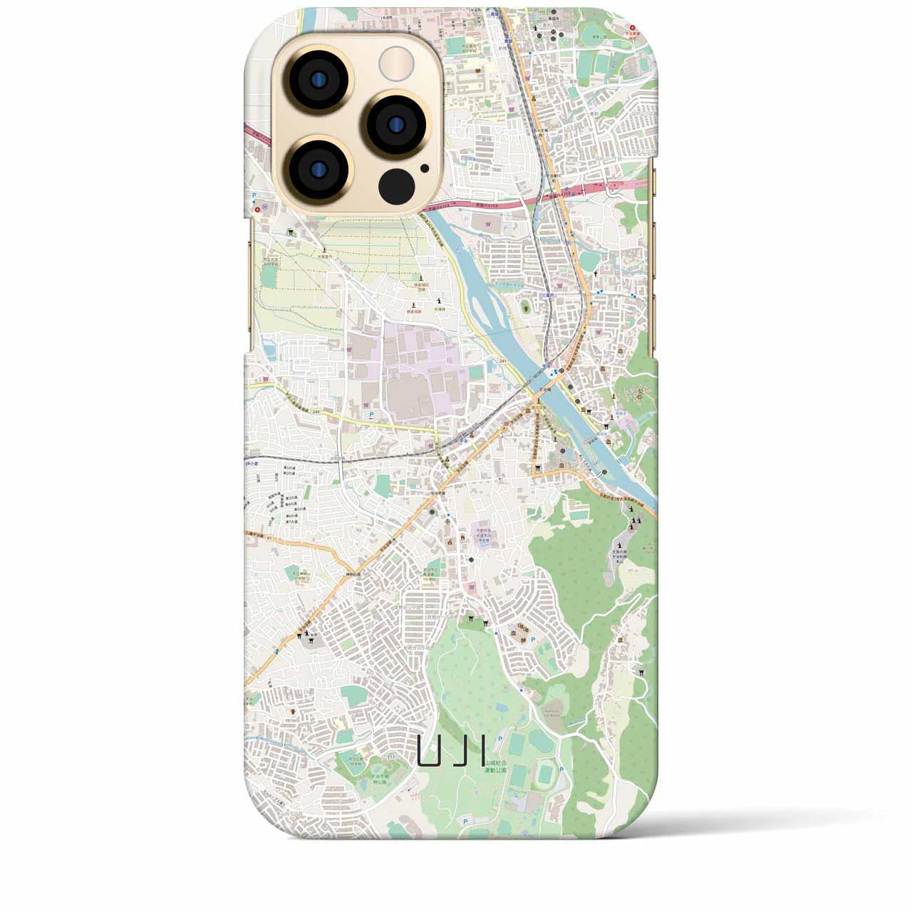 【宇治】地図柄iPhoneケース（バックカバータイプ・ナチュラル）iPhone 12 Pro Max 用