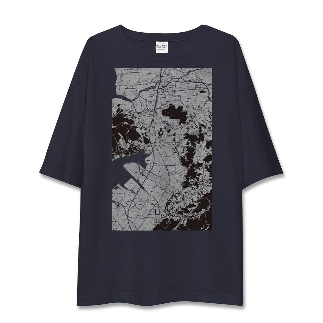 【宇城（熊本県）】地図柄ビッグシルエットTシャツ