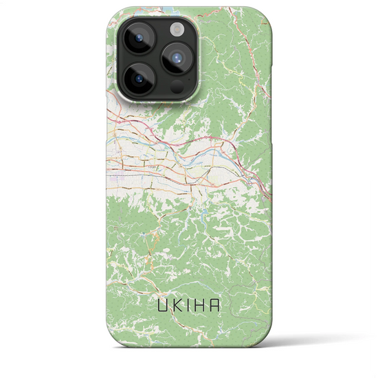 【うきは】地図柄iPhoneケース（バックカバータイプ・ナチュラル）iPhone 15 Pro Max 用