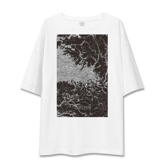 【うきは（福岡県）】地図柄ビッグシルエットTシャツ