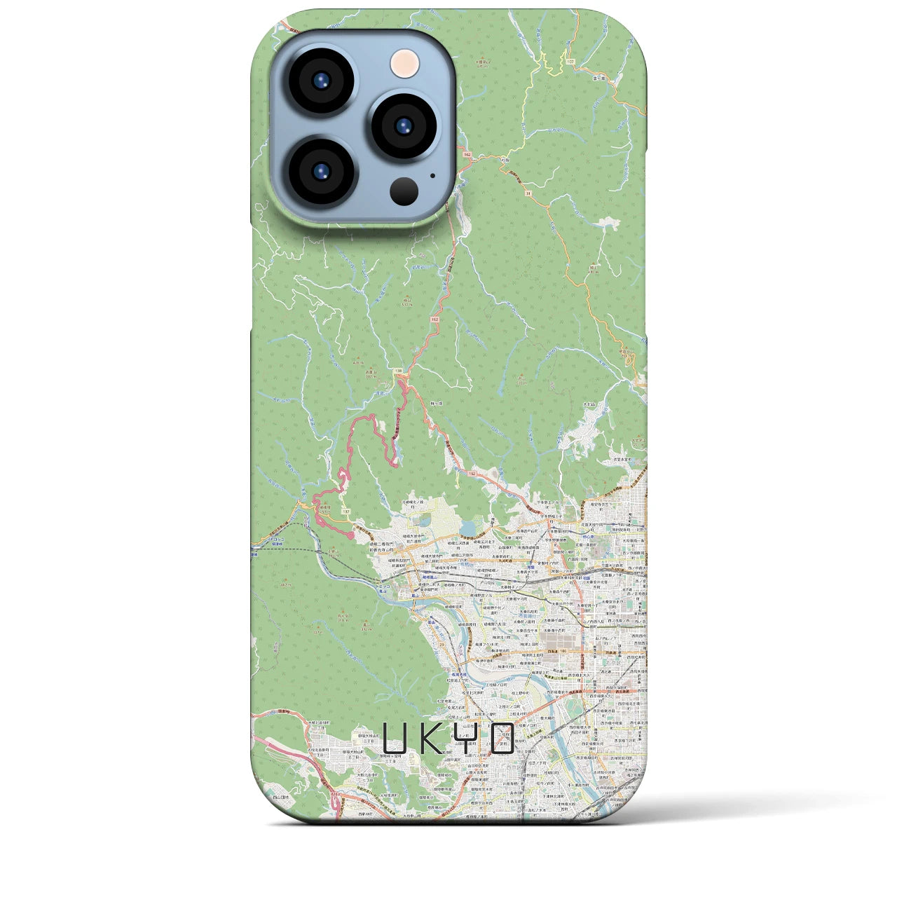 【右京】地図柄iPhoneケース（バックカバータイプ・ナチュラル）iPhone 13 Pro Max 用