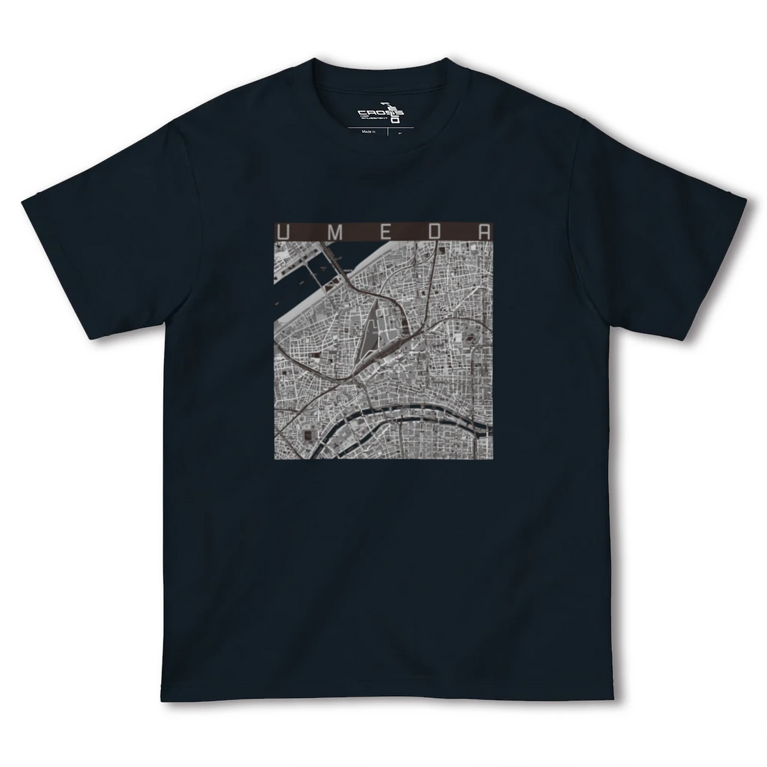 【梅田(大阪府)】地図柄ヘビーウェイトTシャツ