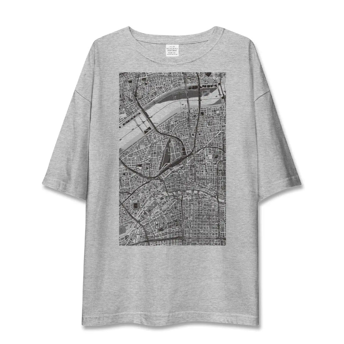 【梅田（大阪府）】地図柄ビッグシルエットTシャツ