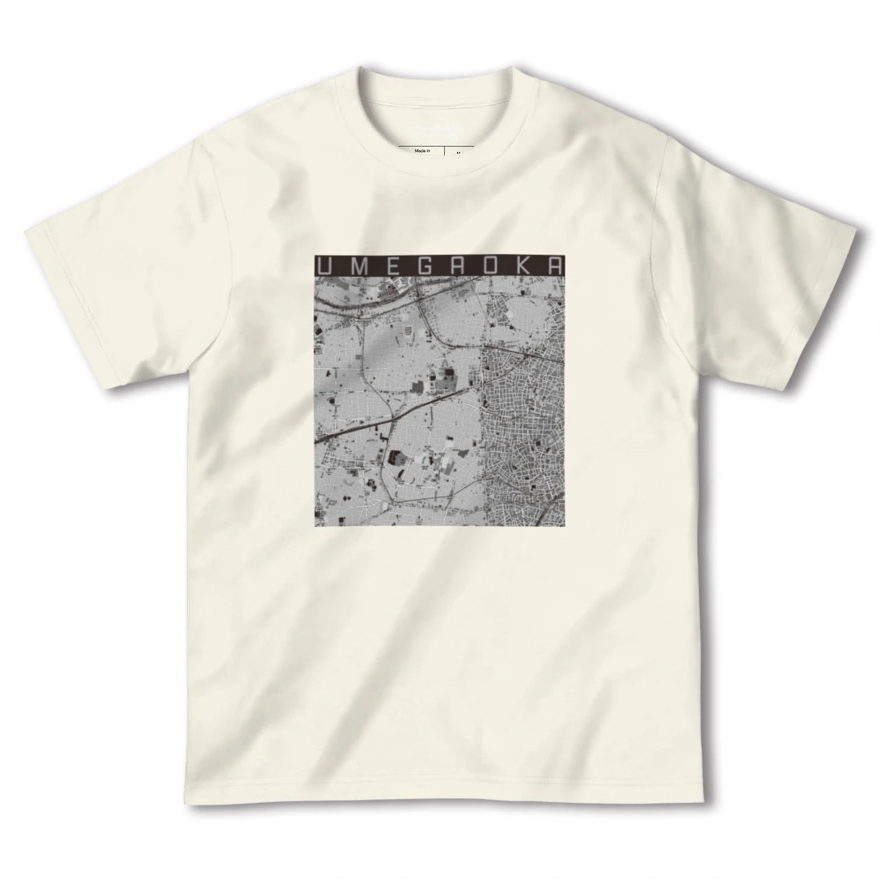 【梅ヶ丘（東京都）】地図柄ヘビーウェイトTシャツ