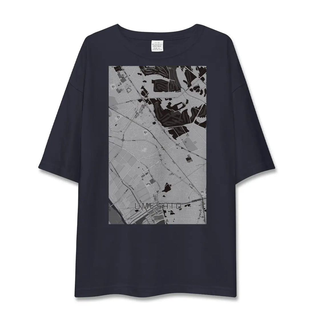 【梅郷（千葉県）】地図柄ビッグシルエットTシャツ