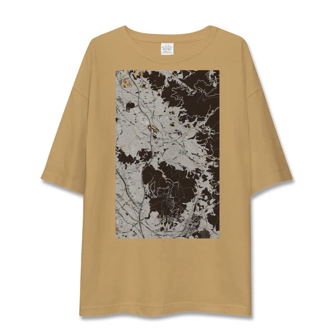 【宇美(福岡県)】地図柄ビッグシルエットTシャツ