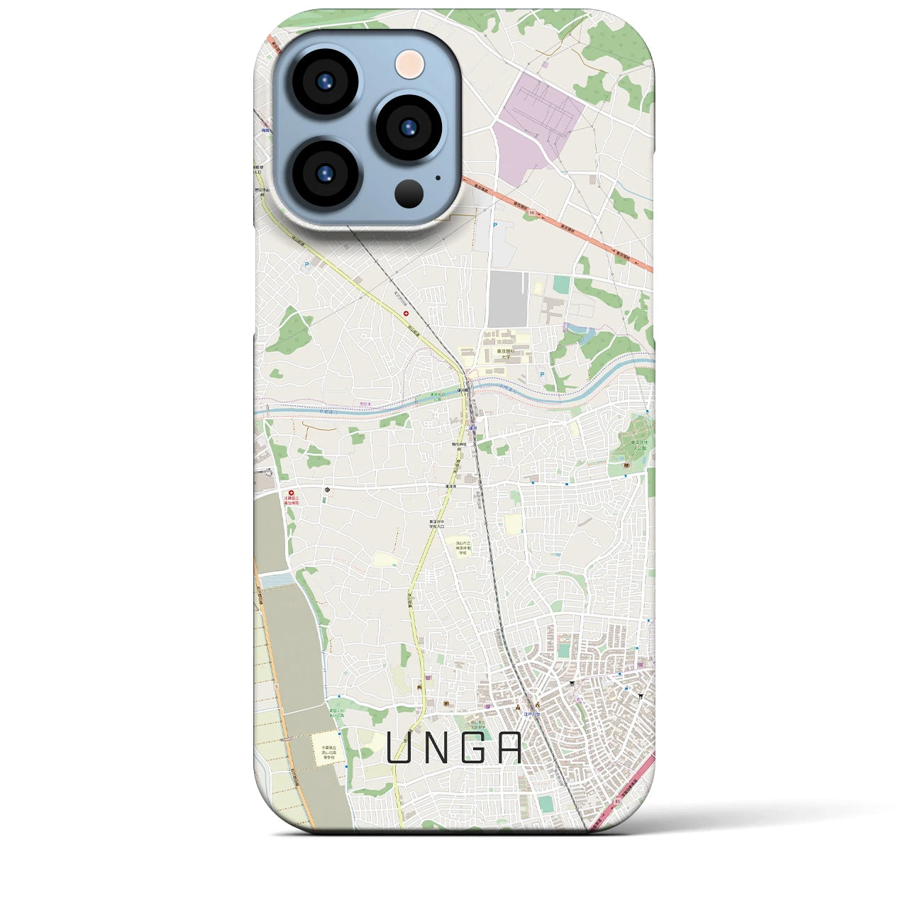 【運河】地図柄iPhoneケース（バックカバータイプ・ナチュラル）iPhone 13 Pro Max 用
