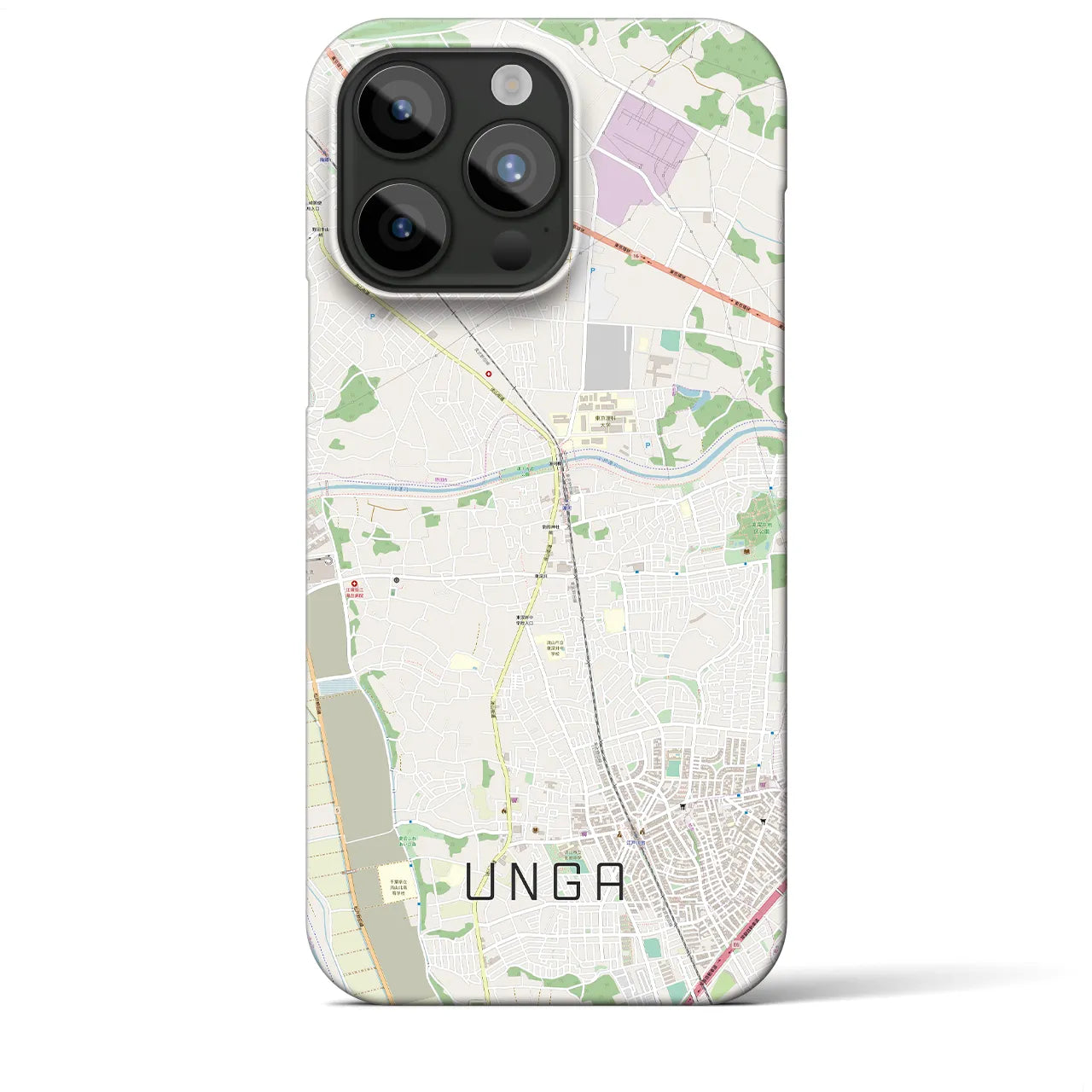 【運河】地図柄iPhoneケース（バックカバータイプ・ナチュラル）iPhone 15 Pro Max 用