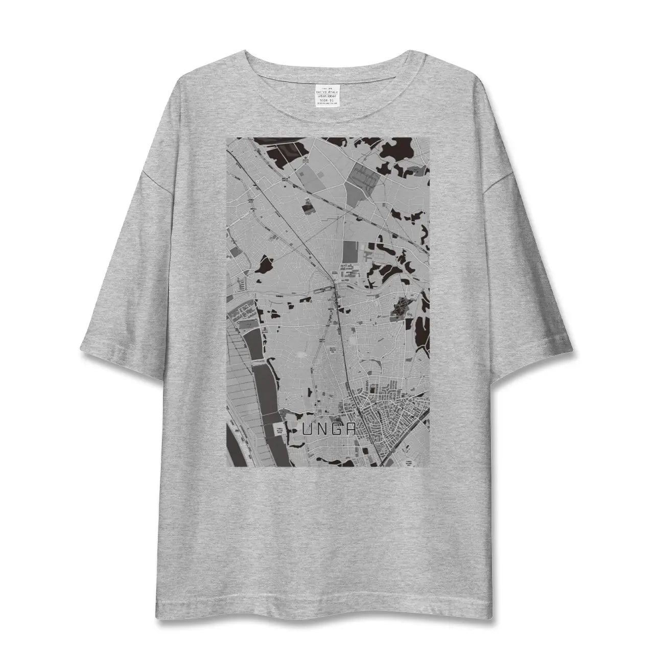 【運河（千葉県）】地図柄ビッグシルエットTシャツ