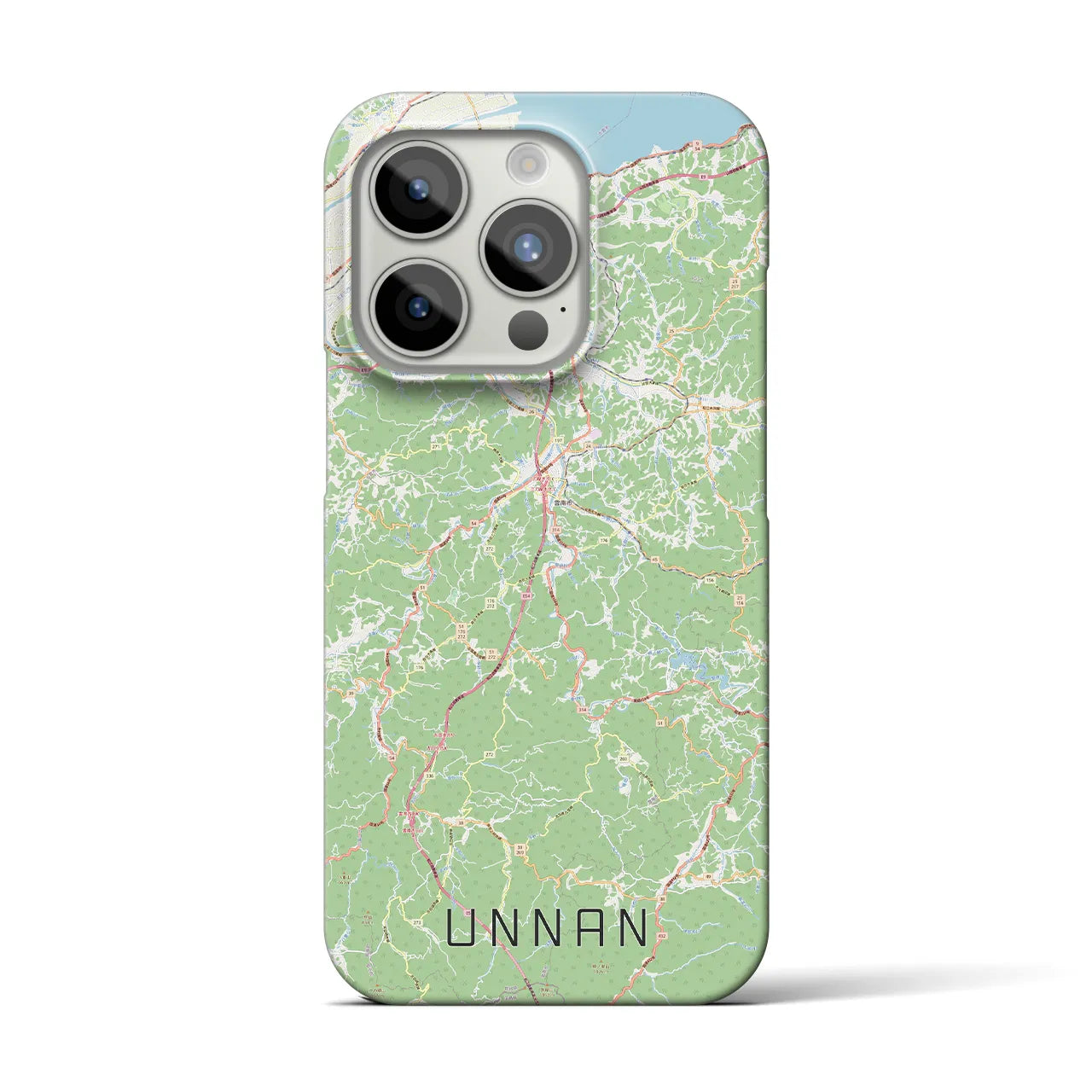 【雲南】地図柄iPhoneケース（バックカバータイプ・ナチュラル）iPhone 15 Pro 用