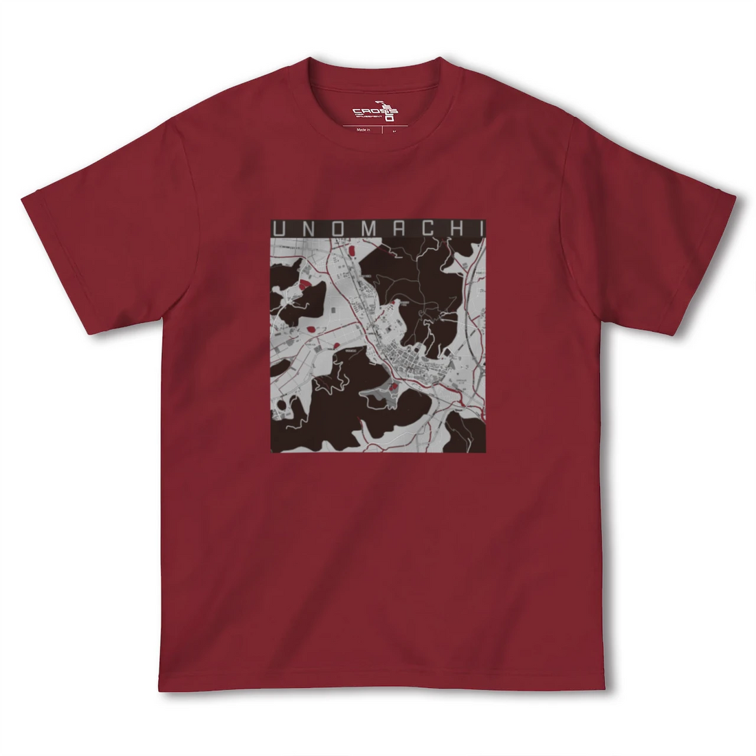 【卯之町(愛媛県)】地図柄ヘビーウェイトTシャツ