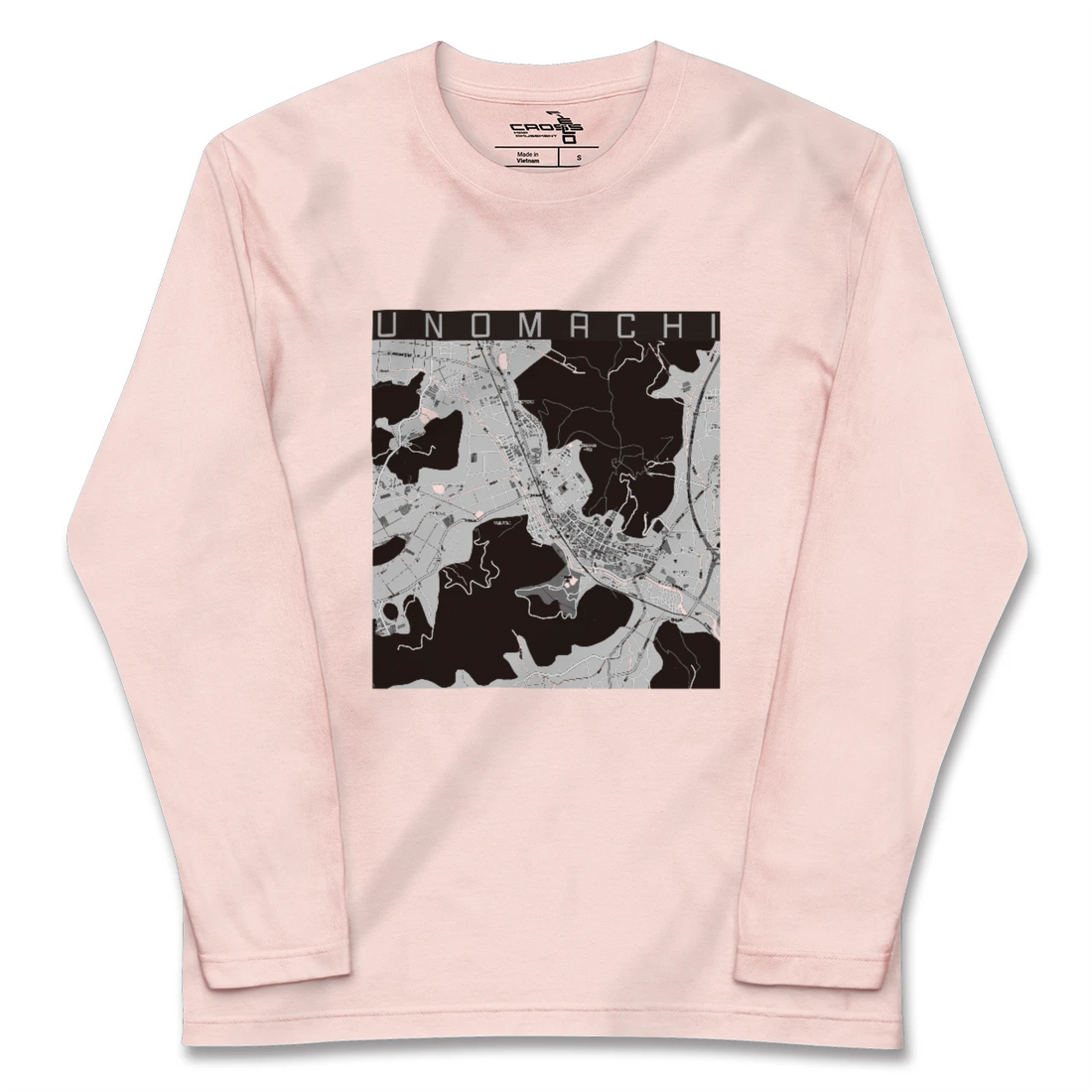 【卯之町(愛媛県)】地図柄ロングスリーブTシャツ