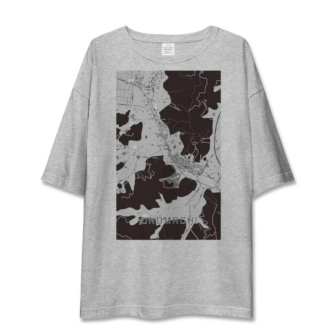 【卯之町（愛媛県）】地図柄ビッグシルエットTシャツ