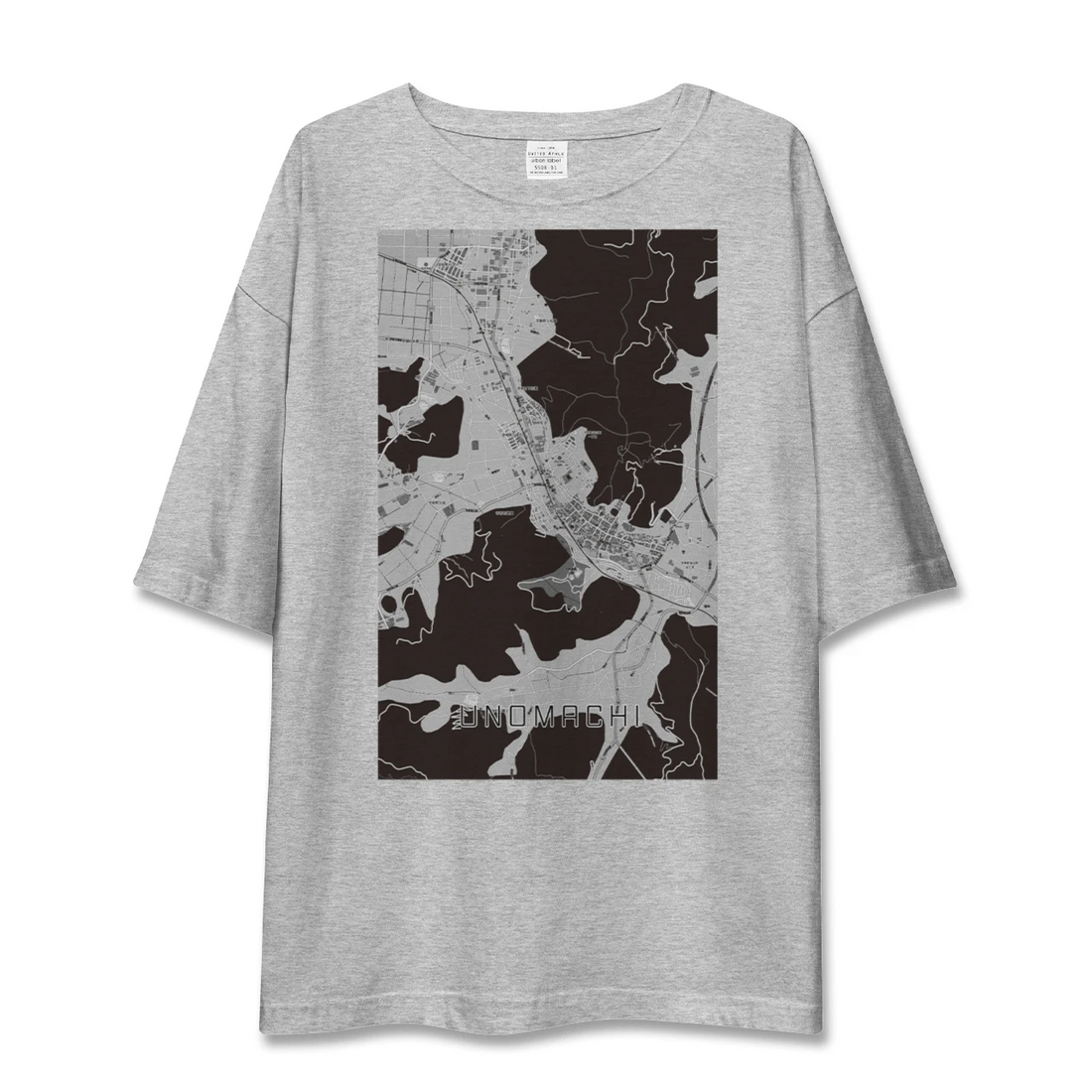 【卯之町(愛媛県)】地図柄ビッグシルエットTシャツ