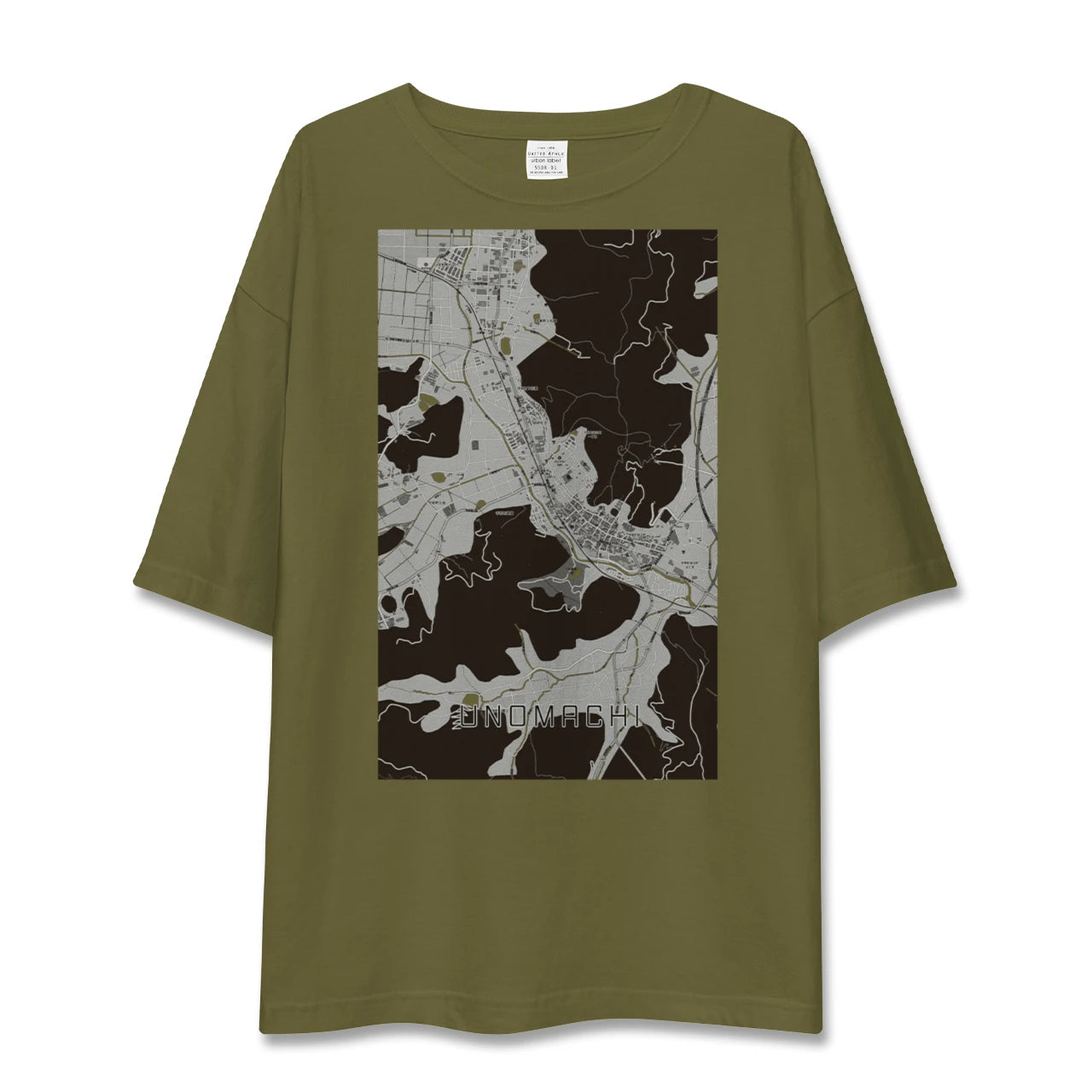 卯之町(愛媛県)】地図柄ビッグシルエットTシャツ – クロス 卯之町(愛媛県)】地図柄ビッグシルエットTシャツ – クロス