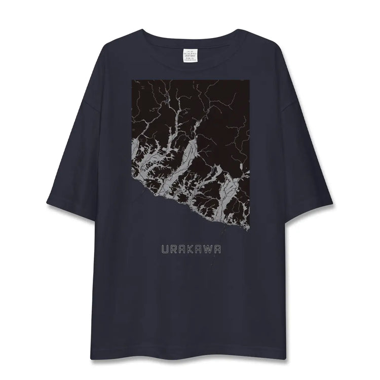 【浦河（北海道）】地図柄ビッグシルエットTシャツ