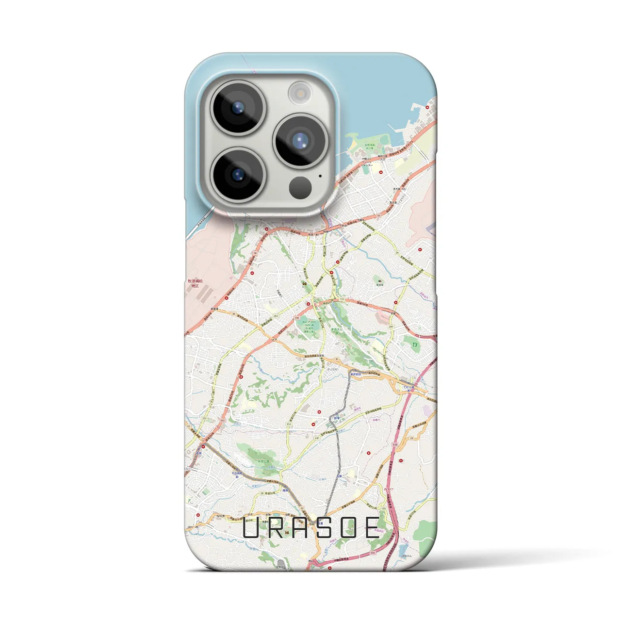 【浦添】地図柄iPhoneケース（バックカバータイプ・ナチュラル）iPhone 15 Pro 用