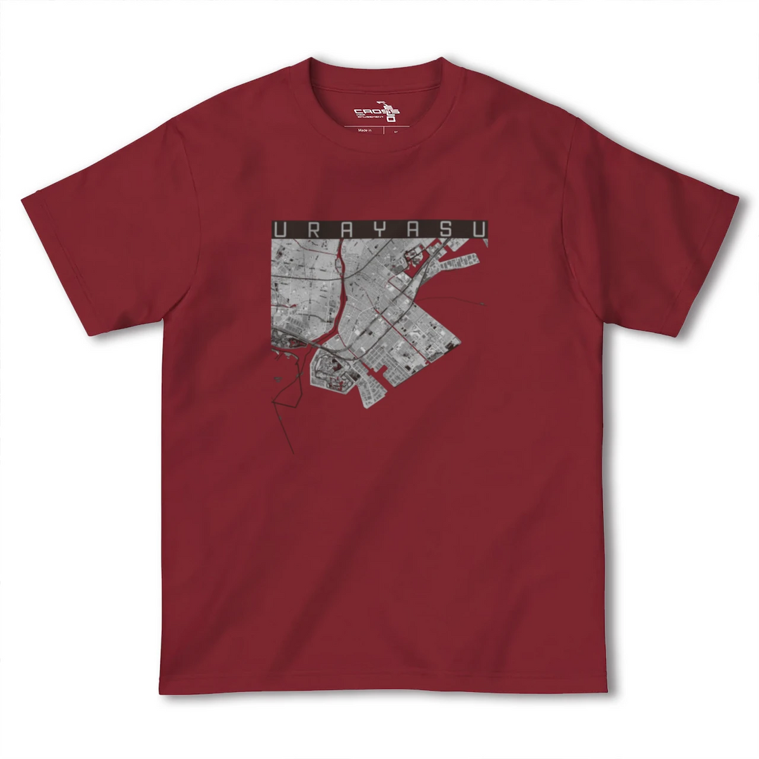 【浦安2(千葉県)】地図柄ヘビーウェイトTシャツ