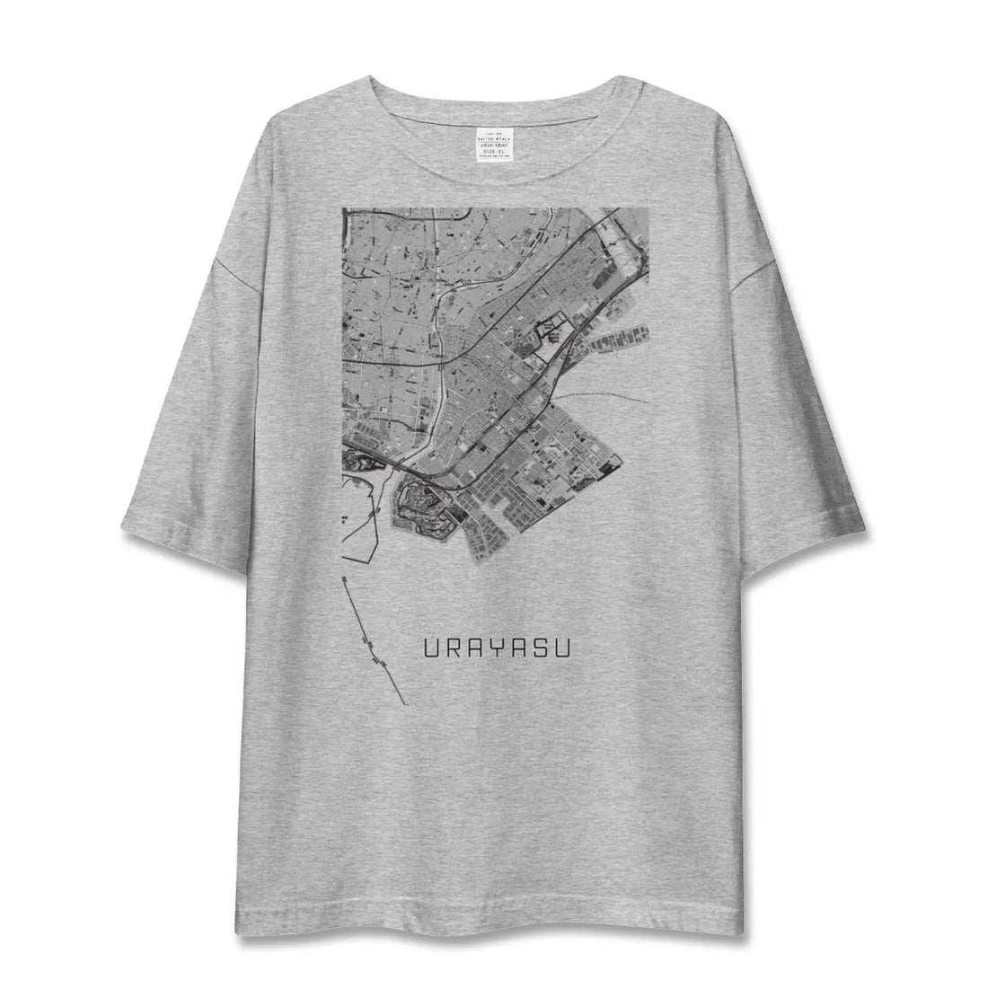 【浦安2（千葉県）】地図柄ビッグシルエットTシャツ
