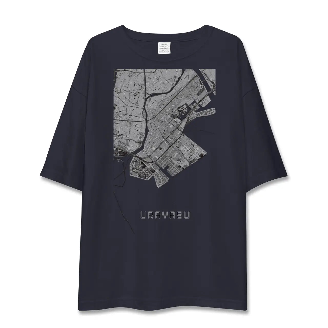 【浦安2（千葉県）】地図柄ビッグシルエットTシャツ