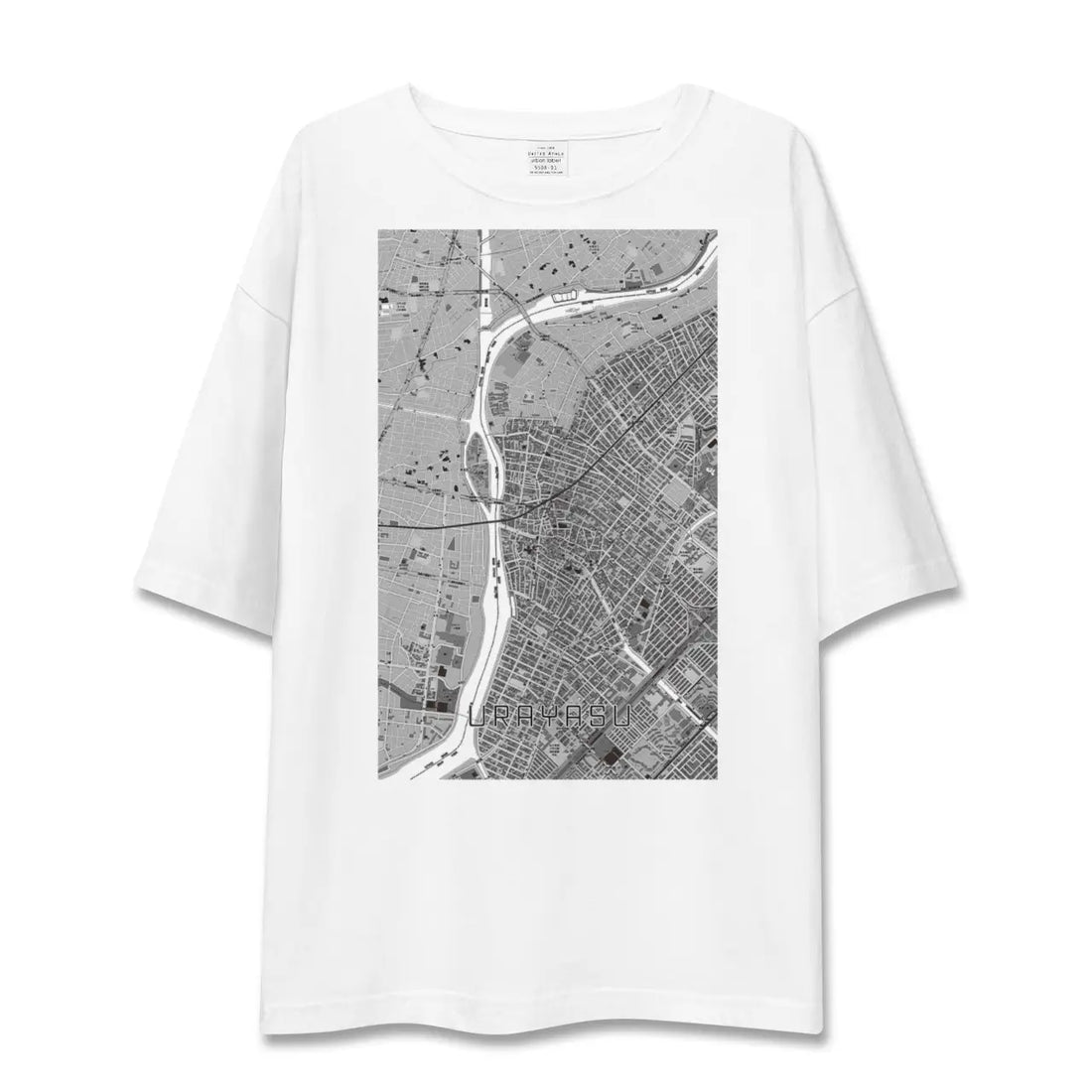 【浦安（千葉県）】地図柄ビッグシルエットTシャツ