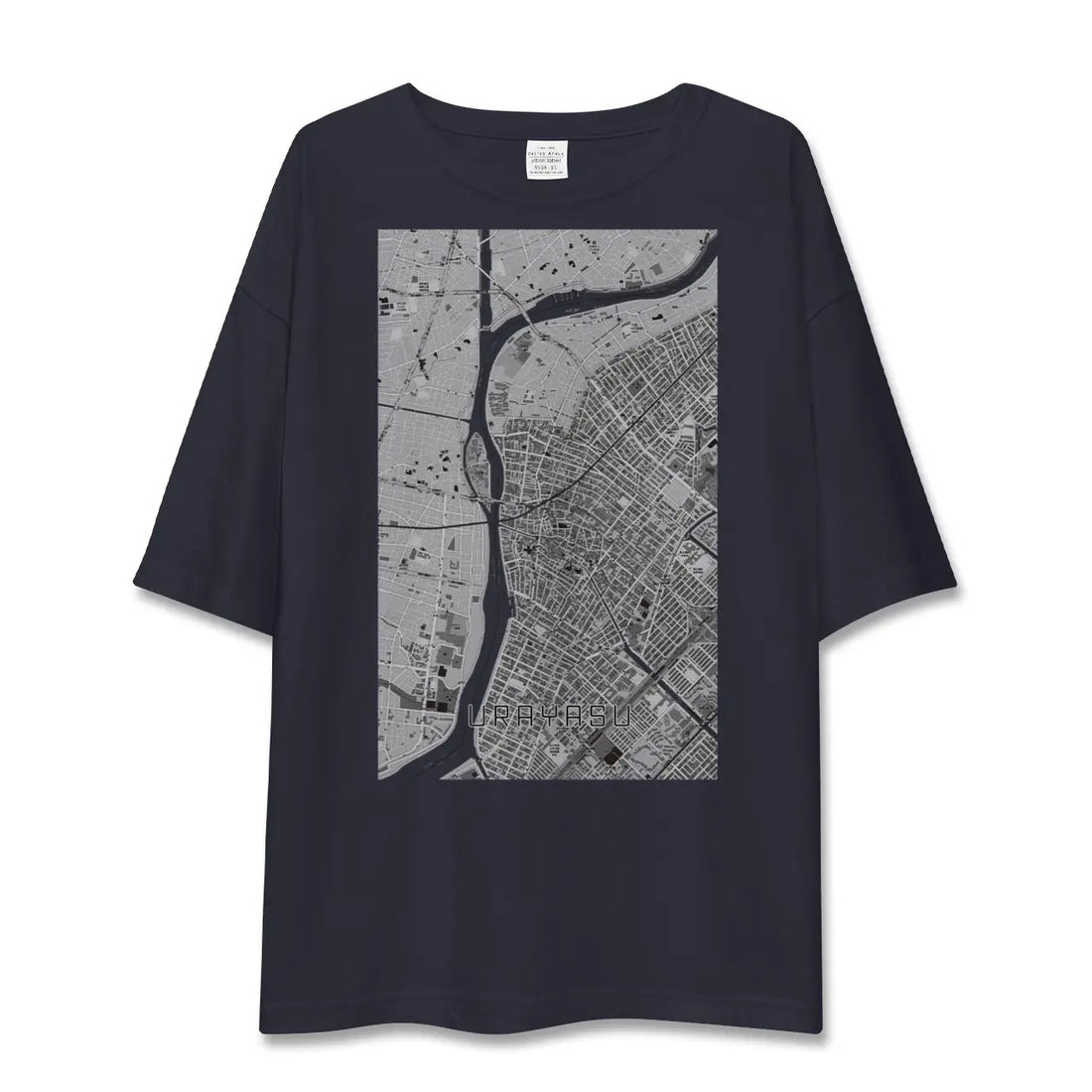 【浦安（千葉県）】地図柄ビッグシルエットTシャツ