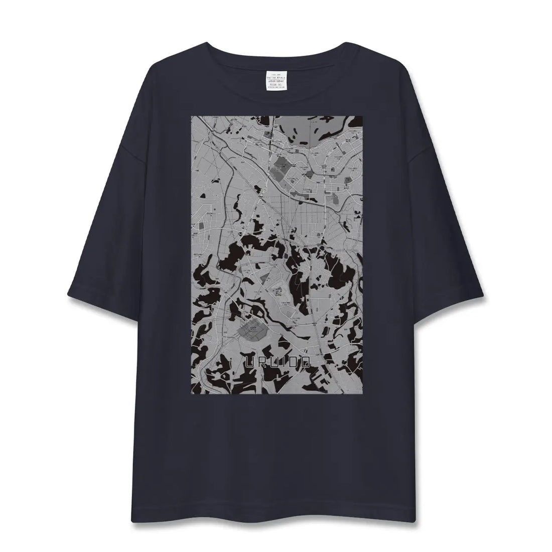【潤井戸（千葉県）】地図柄ビッグシルエットTシャツ