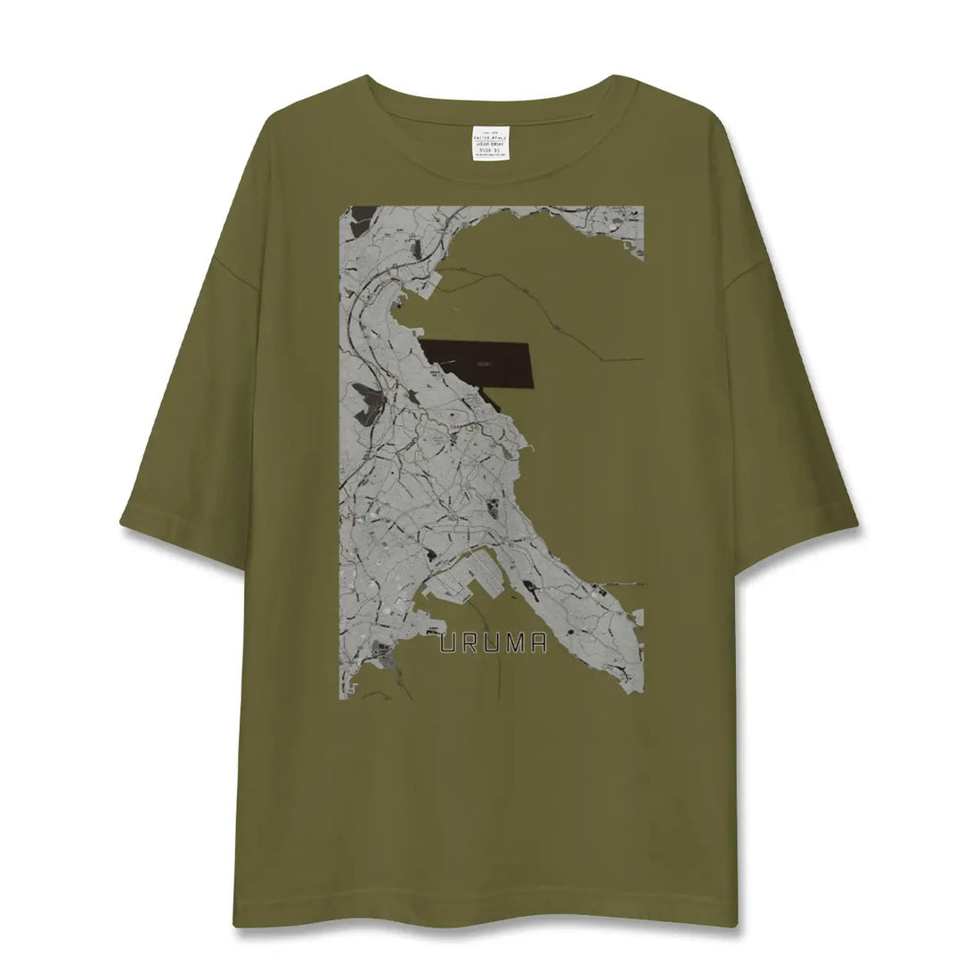 【うるま(沖縄県)】地図柄ビッグシルエットTシャツ