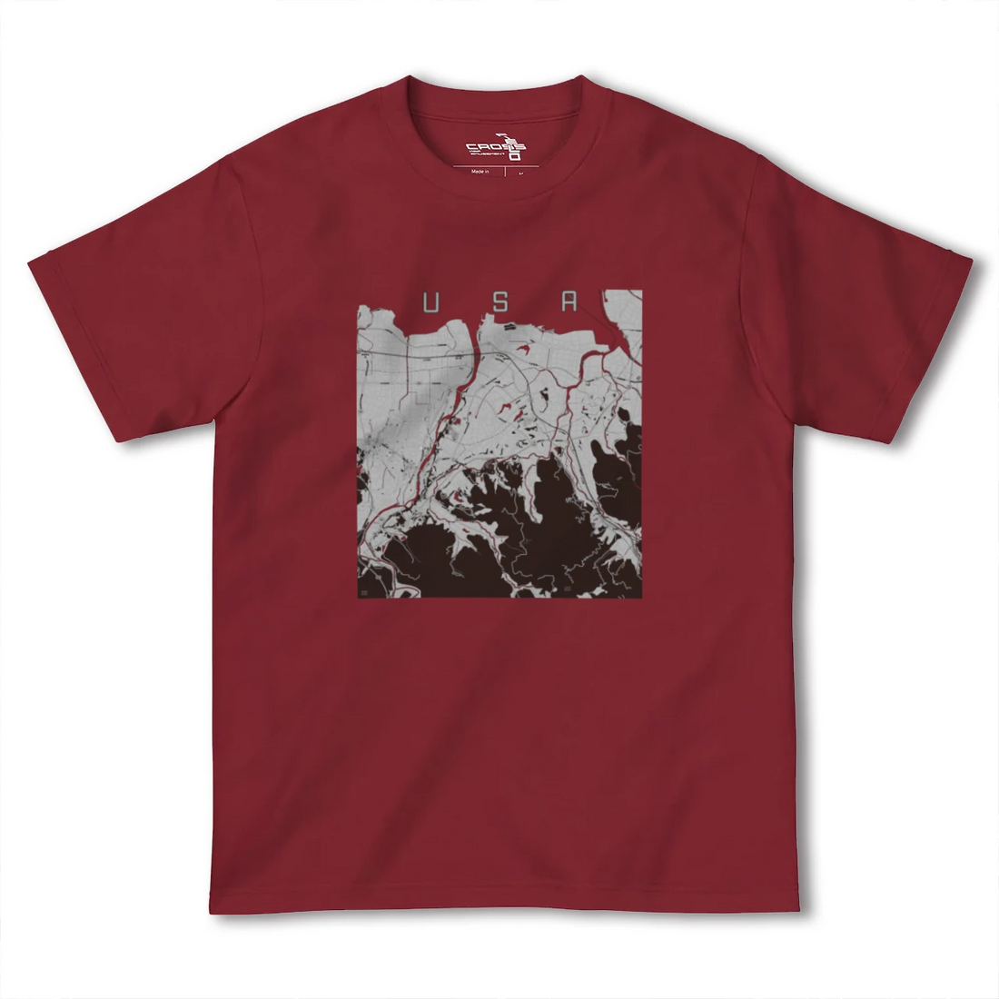 【宇佐(大分県)】地図柄ヘビーウェイトTシャツ