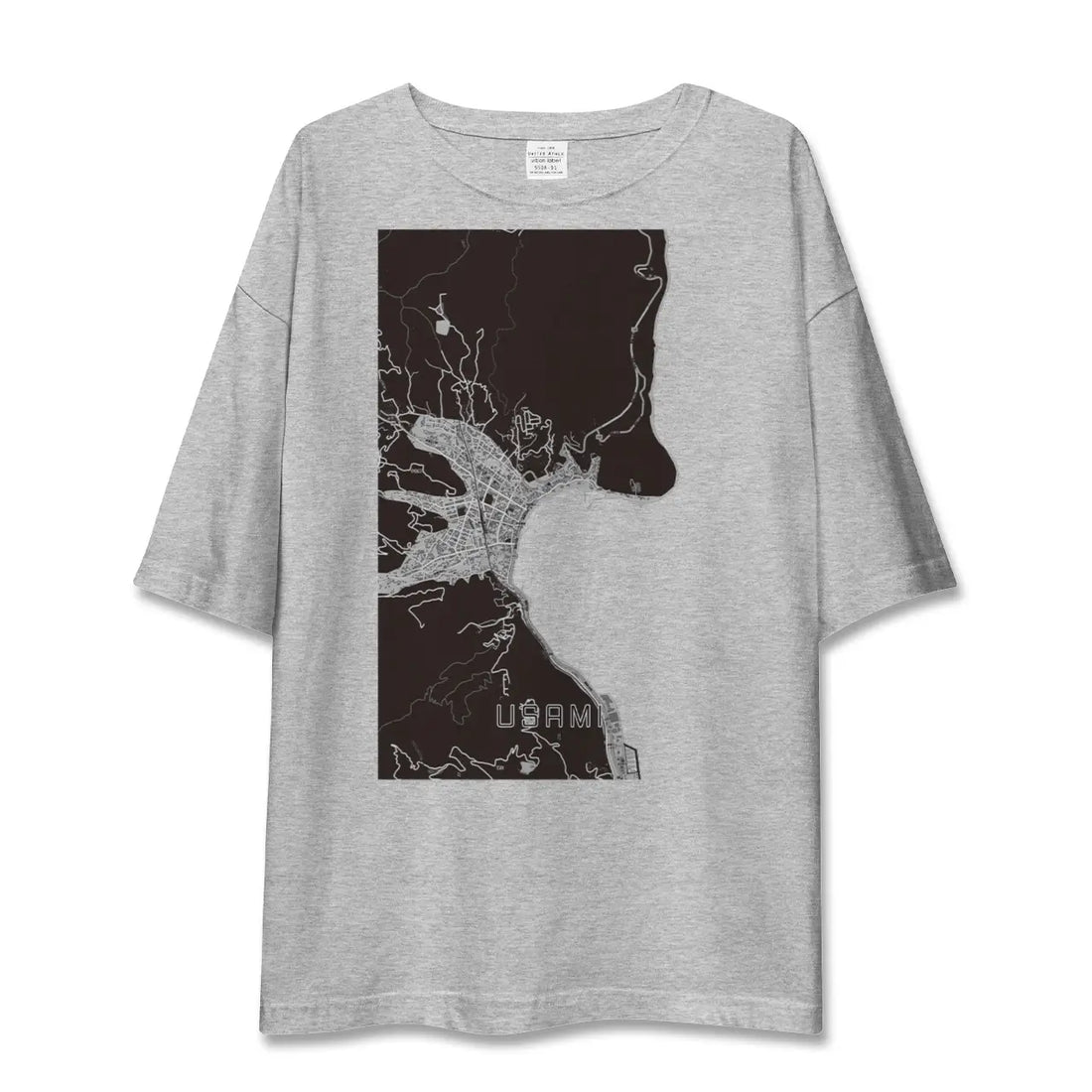 【宇佐美（静岡県）】地図柄ビッグシルエットTシャツ