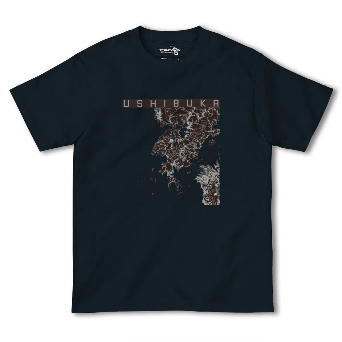 【牛深(熊本県)】地図柄ヘビーウェイトTシャツ